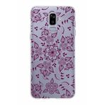PrintiFy Samsung Galaxy J8 ile Uyumlu Kapak Nostalji Desen - F Tasarımlı 1mm Fit Şeffaf Silikon Kılıf