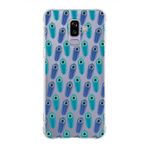 PrintiFy Samsung Galaxy J8 Uyumlu Nazar Boncuğu 4 Baskılı Şeffaf Köşe Korumalı Antişok Kılıf