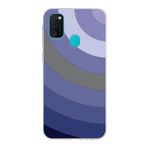 PrintiFy Samsung Galaxy M21 ile Uyumlu Kapak Renk Cümbüşü D Lila Tasarımlı 1mm Fit Şeffaf Silikon Kılıf