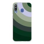 PrintiFy Samsung Galaxy M30 ile Uyumlu Kapak Renk Cümbüşü C Haki Tasarımlı 1mm Fit Şeffaf Silikon Kılıf