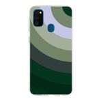 PrintiFy Samsung Galaxy M30s ile Uyumlu Kapak Renk Cümbüşü C Haki Tasarımlı 1mm Fit Şeffaf Silikon Kılıf