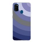 PrintiFy Samsung Galaxy M30s ile Uyumlu Kapak Renk Cümbüşü D Lila Tasarımlı 1mm Fit Şeffaf Silikon Kılıf