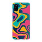 PrintiFy Samsung Galaxy M30s ile Uyumlu Kapak Renkli Desen B Turuncu Tasarımlı 1mm Fit Şeffaf Silikon Kılıf