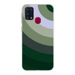PrintiFy Samsung Galaxy M31 ile Uyumlu Kapak Renk Cümbüşü C Haki Tasarımlı 1mm Fit Şeffaf Silikon Kılıf