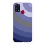 PrintiFy Samsung Galaxy M31 ile Uyumlu Kapak Renk Cümbüşü D Lila Tasarımlı 1mm Fit Şeffaf Silikon Kılıf