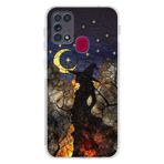 PrintiFy Samsung Galaxy M31 ile Uyumlu Vitray Cadı Saati Tasarımlı Şeffaf Silikon Kılıf