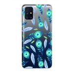 PrintiFy Samsung Galaxy M31s ile Uyumlu 1mm Slim Fit Nazar Boncuğu 3 Baskılı Şeffaf Kılıf