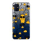 PrintiFy Samsung Galaxy M31s ile Uyumlu Kapak Duck Tasarımlı 1mm Fit Şeffaf Silikon Kılıf