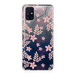 PrintiFy Samsung Galaxy M31s ile Uyumlu Kapak Floral Kırmızı Tasarımlı 1mm Fit Şeffaf Silikon Kılıf