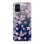 PrintiFy Samsung Galaxy M31s ile Uyumlu Kapak Floral Pudra Tasarımlı 1mm Fit Şeffaf Silikon Kılıf