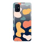 PrintiFy Samsung Galaxy M31s ile Uyumlu Kapak Grunge Tasarımlı 1mm Fit Şeffaf Silikon Kılıf