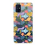 PrintiFy Samsung Galaxy M31s ile Uyumlu Kapak Memphis Desen - 2 Tasarımlı 1mm Fit Şeffaf Silikon Kılıf