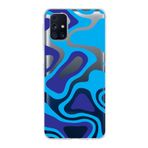 PrintiFy Samsung Galaxy M31s ile Uyumlu Kapak Renkli Desen C Mavi Tasarımlı 1mm Fit Şeffaf Silikon Kılıf