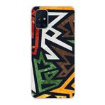 PrintiFy Samsung Galaxy M31s ile Uyumlu Kapak Soyut Grafiti Tasarımlı 1mm Fit Şeffaf Silikon Kılıf