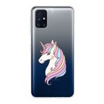 PrintiFy Samsung Galaxy M31s ile Uyumlu Kapak Unicorn Tasarımlı 1mm Fit Şeffaf Silikon Kılıf