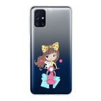 PrintiFy Samsung Galaxy M31s ile Uyumlu Kapak Vespagirl Tasarımlı 1mm Fit Şeffaf Silikon Kılıf