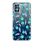 PrintiFy Samsung Galaxy M31s ile Uyumlu Nazar Boncuğu 3 Baskılı Kamera Korumalı Şeffaf Silikon Kılıf