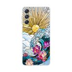 PrintiFy Samsung Galaxy M34 ile Uyumlu Vitray Okyanus Sabahı Tasarımlı Şeffaf Silikon Kılıf