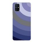 PrintiFy Samsung Galaxy M51 ile Uyumlu Kapak Renk Cümbüşü D Lila Tasarımlı 1mm Fit Şeffaf Silikon Kılıf