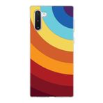 PrintiFy Samsung Galaxy Note 10 ile Uyumlu Kapak Renk Cümbüşü A Kırmızı Tasarımlı 1mm Fit Şeffaf Silikon Kılıf