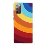 PrintiFy Samsung Galaxy Note 20 ile Uyumlu Kapak Renk Cümbüşü A Kırmızı Tasarımlı 1mm Fit Şeffaf Silikon Kılıf