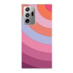 PrintiFy Samsung Galaxy Note 20 Ultra ile Uyumlu Kapak Renk Cümbüşü F Pembe Tasarımlı 1mm Fit Şeffaf Silikon Kılıf