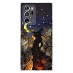 PrintiFy Samsung Galaxy Note 20 Ultra ile Uyumlu Vitray Cadı Saati Tasarımlı Şeffaf Silikon Kılıf