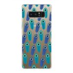 PrintiFy Samsung Galaxy Note 8 ile Uyumlu 1mm Slim Fit Nazar Boncuğu 4 Baskılı Şeffaf Kılıf