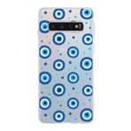 PrintiFy Samsung Galaxy S10 ile Uyumlu 1mm Slim Fit Nazar Boncuğu 1 Baskılı Şeffaf Kılıf