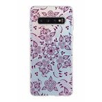 PrintiFy Samsung Galaxy S10 ile Uyumlu Kapak Nostalji Desen - F Tasarımlı 1mm Fit Şeffaf Silikon Kılıf
