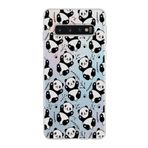 PrintiFy Samsung Galaxy S10 ile Uyumlu Kapak Panda Tasarımlı 1mm Fit Şeffaf Silikon Kılıf