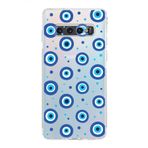 PrintiFy Samsung Galaxy S10 ile Uyumlu Nazar Boncuğu 1 Baskılı Kamera Korumalı Şeffaf Silikon Kılıf