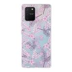 PrintiFy Samsung Galaxy S10 Lite ile Uyumlu Kapak Floral Pudra Tasarımlı 1mm Fit Şeffaf Silikon Kılıf
