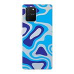 PrintiFy Samsung Galaxy S10 Lite ile Uyumlu Kapak Renkli Desen C Mavi Tasarımlı 1mm Fit Şeffaf Silikon Kılıf