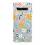 PrintiFy Samsung Galaxy S10 Plus ile Uyumlu Kapak Çiçek Tasarımlı 1mm Fit Şeffaf Silikon Kılıf