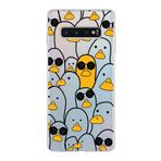 PrintiFy Samsung Galaxy S10 Plus ile Uyumlu Kapak Duck Tasarımlı 1mm Fit Şeffaf Silikon Kılıf