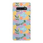 PrintiFy Samsung Galaxy S10 Plus ile Uyumlu Kapak Memphis Desen - 2 Tasarımlı 1mm Fit Şeffaf Silikon Kılıf