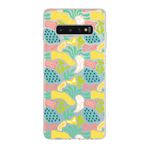 PrintiFy Samsung Galaxy S10 Plus ile Uyumlu Kapak Memphis Desen - 3 Tasarımlı 1mm Fit Şeffaf Silikon Kılıf