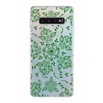 PrintiFy Samsung Galaxy S10 Plus ile Uyumlu Kapak Nostalji Desen - A Tasarımlı 1mm Fit Şeffaf Silikon Kılıf
