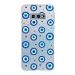 PrintiFy Samsung Galaxy S10e ile Uyumlu 1mm Slim Fit Nazar Boncuğu 1 Baskılı Şeffaf Kılıf