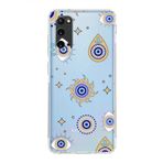 PrintiFy Samsung Galaxy S20 ile Uyumlu 1mm Slim Fit Nazar Boncuğu 5 Baskılı Şeffaf Kılıf