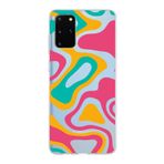 PrintiFy Samsung Galaxy S20 Plus ile Uyumlu Kapak Renkli Desen B Turuncu Tasarımlı 1mm Fit Şeffaf Silikon Kılıf