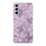 PrintiFy Samsung Galaxy S21 FE ile Uyumlu Kapak Floral Pudra Tasarımlı 1mm Fit Şeffaf Silikon Kılıf