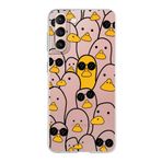 PrintiFy Samsung Galaxy S21 ile Uyumlu Kapak Duck Tasarımlı 1mm Fit Şeffaf Silikon Kılıf