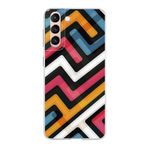 PrintiFy Samsung Galaxy S21 ile Uyumlu Kapak Labirent Grafiti Tasarımlı 1mm Fit Şeffaf Silikon Kılıf