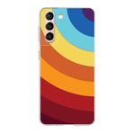 PrintiFy Samsung Galaxy S21 ile Uyumlu Kapak Renk Cümbüşü A Kırmızı Tasarımlı 1mm Fit Şeffaf Silikon Kılıf
