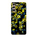 PrintiFy Samsung Galaxy S21 ile Uyumlu Kapak Semboller Tasarımlı 1mm Fit Şeffaf Silikon Kılıf