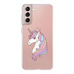 PrintiFy Samsung Galaxy S21 ile Uyumlu Kapak Unicorn Tasarımlı 1mm Fit Şeffaf Silikon Kılıf