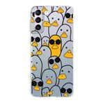 PrintiFy Samsung Galaxy S21 Plus ile Uyumlu Kapak Duck Tasarımlı 1mm Fit Şeffaf Silikon Kılıf