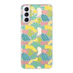 PrintiFy Samsung Galaxy S21 Plus ile Uyumlu Kapak Memphis Desen - 3 Tasarımlı 1mm Fit Şeffaf Silikon Kılıf